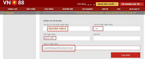 cách cập nhật ví USDT